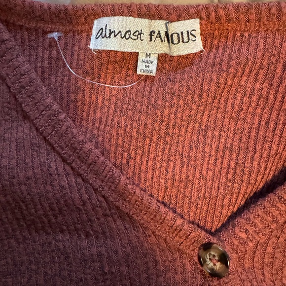 NWOT Skirt and crop top set. Ribbed with buttons. - Picture 3 of 6